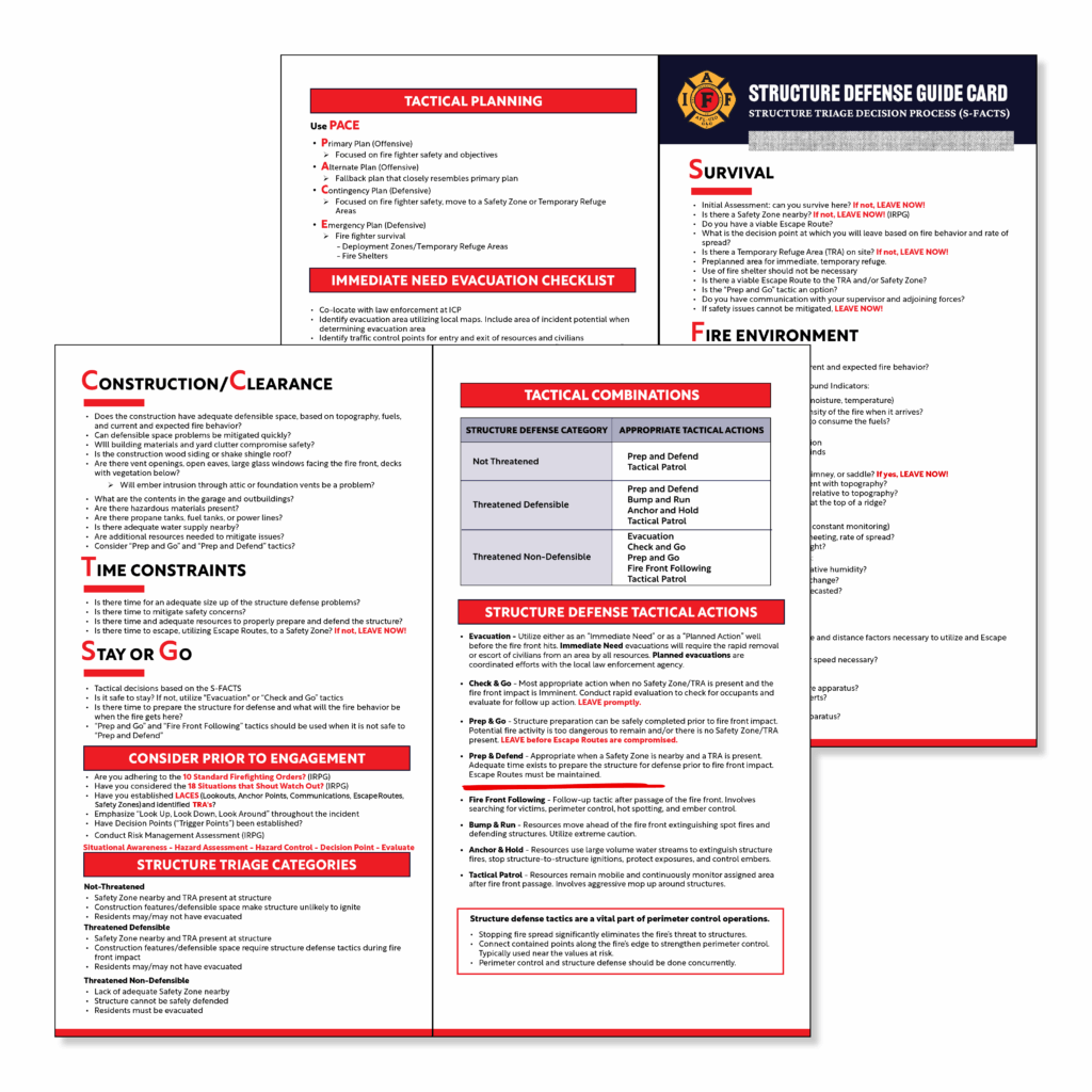 Structure Defense Guide Card (25 Pack)